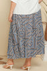 Curve Geometric Pleated Skirt