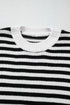 Striped Round Neck Long Sleeve Sweater