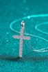 Moissanite Cross Pendant Chain Necklace