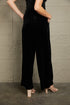 Loose Fit High Waist Long Velvet Pants with Pockets