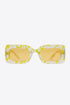 Tortoiseshell Rectangle Polycarbonate Sunglasses