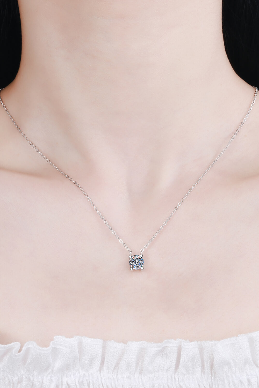 1 Carat Moissanite Chain Necklace