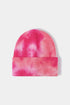 Tie-Dye Cuffed Rib-Knit Beanie Hat