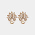 Flower Shape Glass Stone Stud Earrings